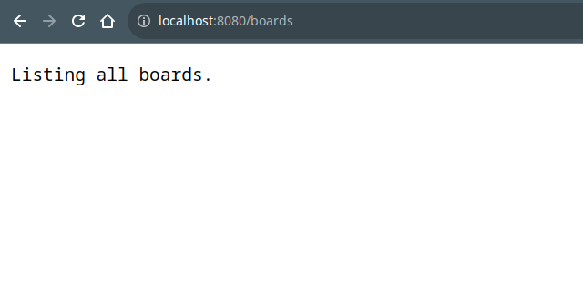 Listing all boards browser view